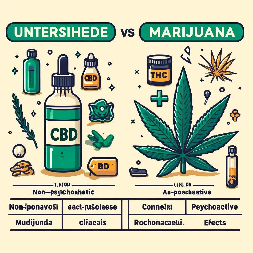 Chemische Unterschiede zwischen CBD und THC