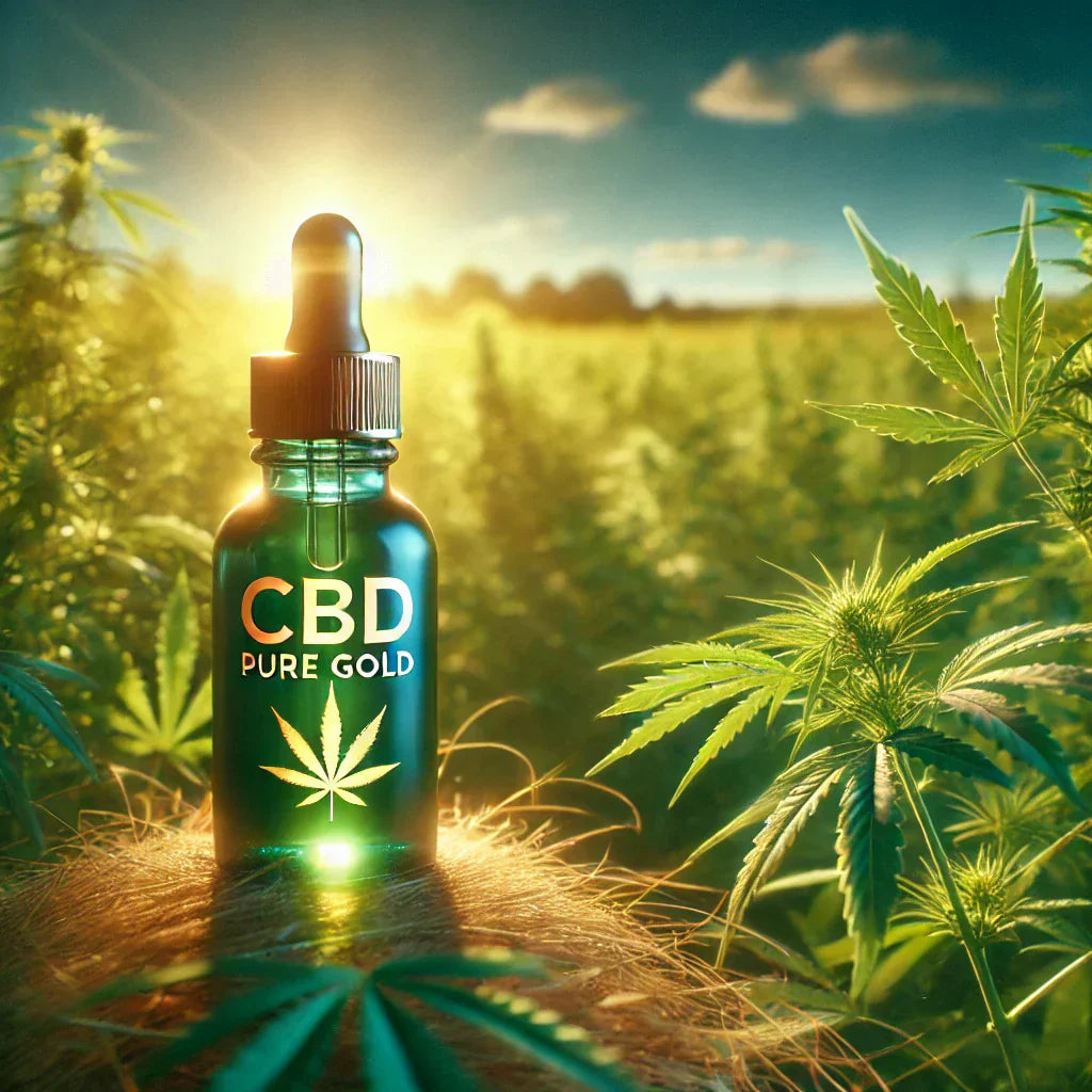 CBD Öl Tropfen Flasche auf Holzuntergrund – richtige Menge CBD für optimale Wirkung