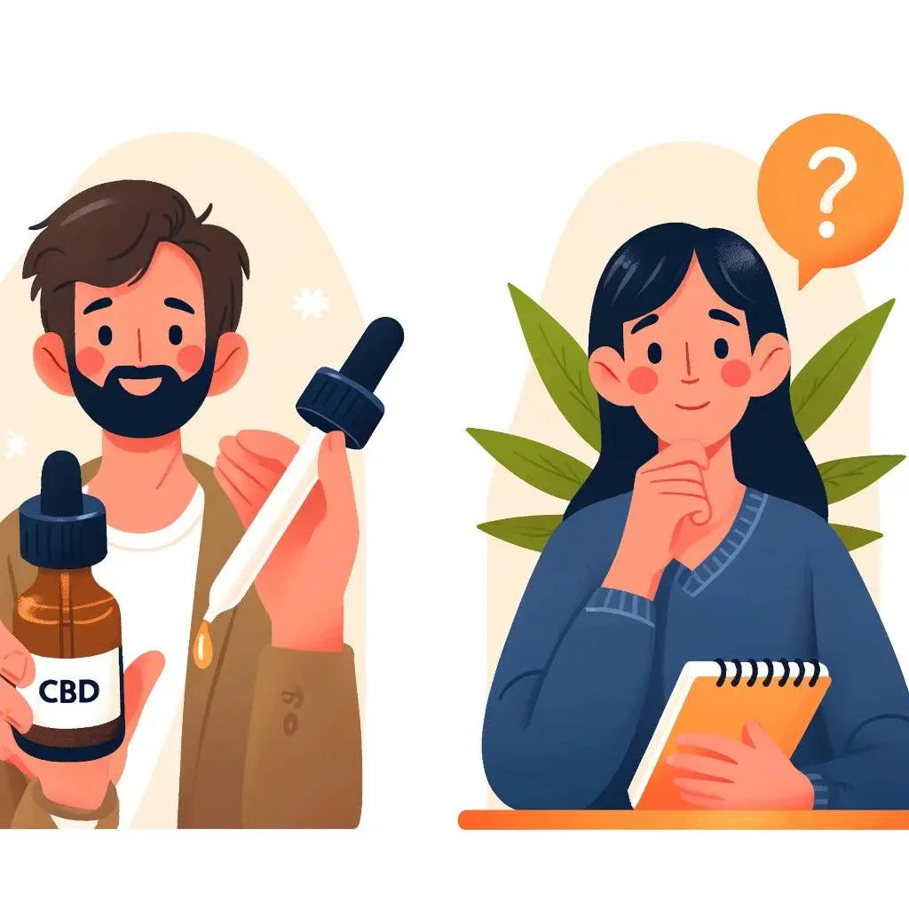 Person hält eine Flasche CBD-Öl und lächelt, positive Erfahrungen mit CBD.