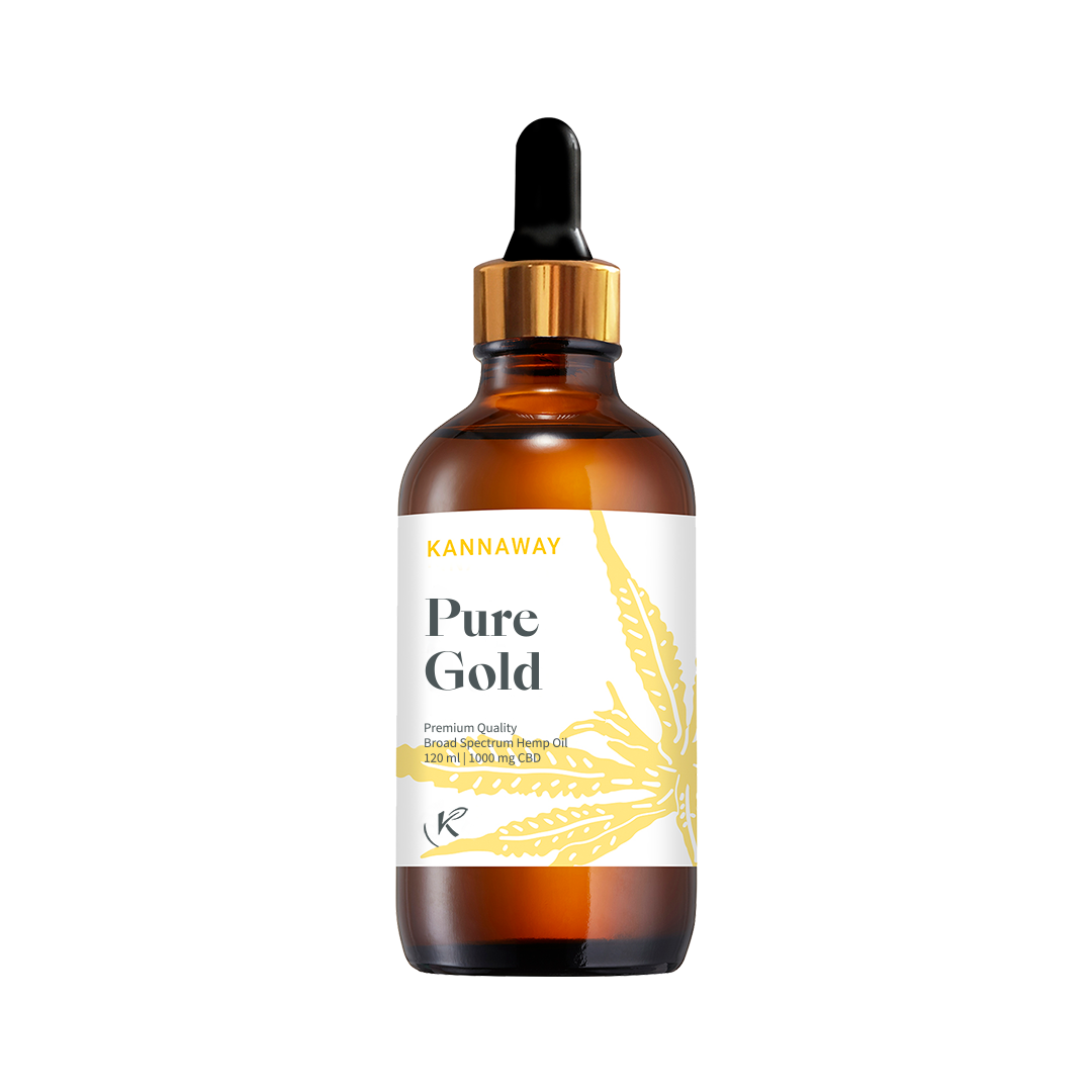 Pure Gold 1000 mg CBD 120ml Flasche - Premium cbd-Öl from Kannaway - Just $99! Shop now at Antidotumaqua