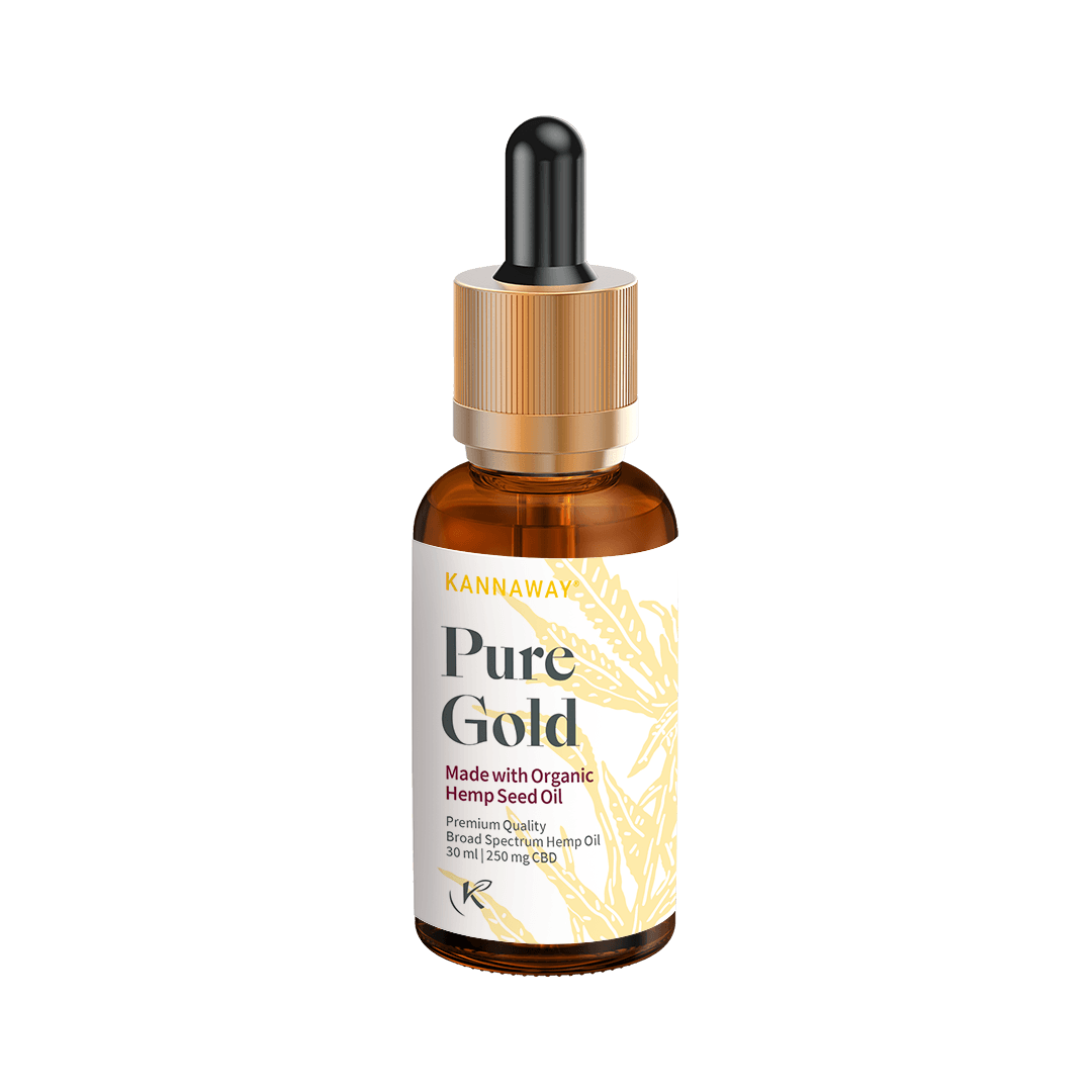 Pure Gold 250mg CBD 30ml Flasche - Premium cbd-Öl from Kannaway - Just $31! Shop now at Antidotumaqua